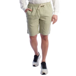 Herren Leinen Bermuda-Shorts mit Kordelzug HS24MBE09