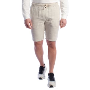 Herren Leinen Bermudashorts mit Kordelzug HS24MBE09