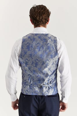 Marineblaue Anzugweste für Herren im Prince-of-Wales-Stil