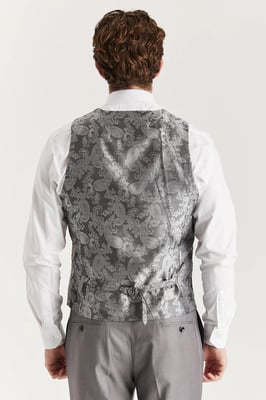 Graue, maßgeschneiderte Weste für Herren, elegante, formelle Weste