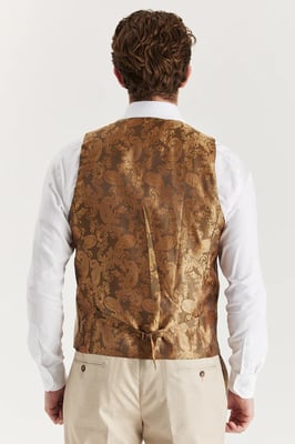 Beige leichte Weste für Herren für Sommerhochzeiten und Partys