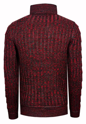 1/2 Zip Grobstrick Stehkragen-Pullover