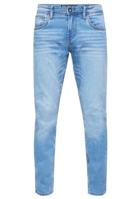 Light Blue Used Jeans Hose "MELVIN" Slim Fit Cotton-Stretch