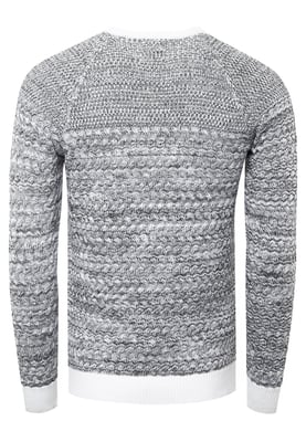 Side Button-Placket Rundhals-Pullover