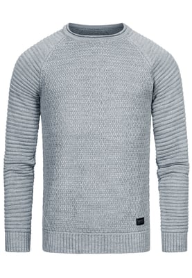 Schwerer Biker Grobstrick Rundhals-Pullover