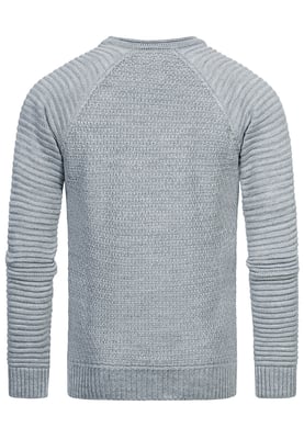 Schwerer Biker Grobstrick Rundhals-Pullover