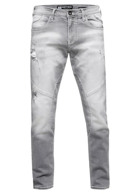 Jeans Hose "NISHO" Straight-Fit Biker Cotton-Stretch