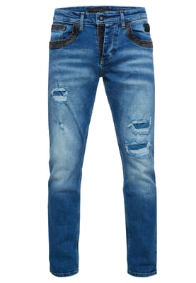 Jeans Hose "YOKOTE" Straight Fit Stone-Washed