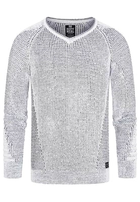 Grobstrick Slim Fit V-Neck-Pullover