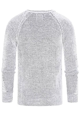 Grobstrick Slim Fit V-Neck-Pullover