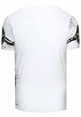 T-Shirt mit Seitlicher Knopfleiste und Logo-Print