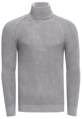 Grobstrick Slim Fit Rollkragen-Pullover