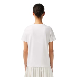 Lacoste - T-Shirt V-Ausschnitt für Damen (Weiß)