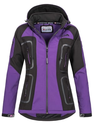 Arctic Seven Damen Softshell Jacke Lila-Schwarz