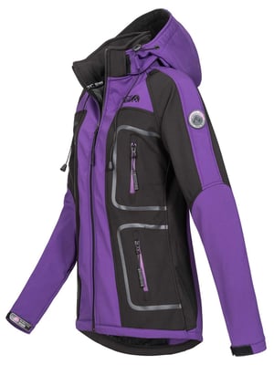 Arctic Seven Damen Softshell Jacke Lila-Schwarz