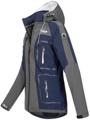 Arctic Seven Damen Softshell Jacke Grau-Navy