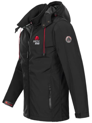 Arctic Seven Herren Softshell Jacke Schwarz