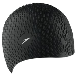 Speedo Unisex Badekappe mit Blasenmuster für Erwachsene (Schwarz)