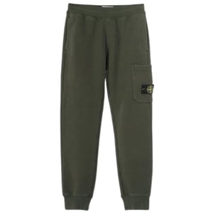 Grüne Jogginghose mit Taschenaufnäher von Stone Island