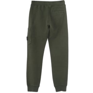 Grüne Jogginghose mit Taschenaufnäher von Stone Island