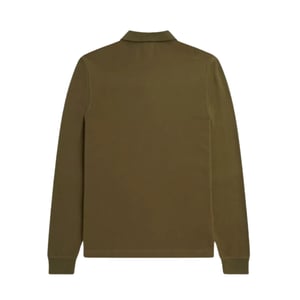 Fred Perry Uniform Poloshirt, langärmlig, schlicht, Grün