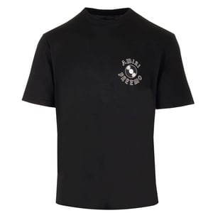 Schwarzes T-Shirt mit Amiri Premier Records-Logo