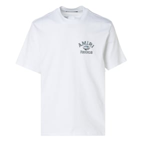 Weißes T-Shirt mit Amiri Global Records-Logo