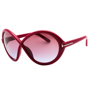 Tom Ford - Violette Sonnenbrille mit glänzendem Fuxia-Rahmen