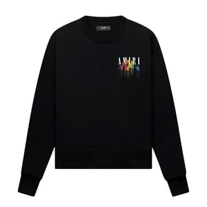 Amiri MA Drip Collage Logo Schwarzes Sweatshirt
