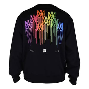 Amiri MA Drip Collage Logo Schwarzes Sweatshirt