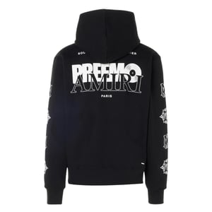 Amiri Premier Logo Schwarzer Kapuzenpullover