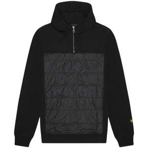 Lyle & Scott Hybrid Paneled Interlock Jet Black Kapuzenpullover