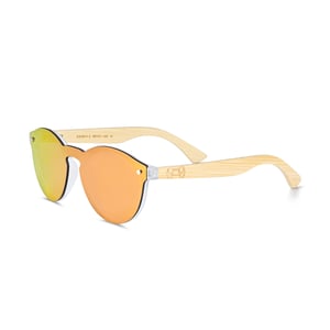 Earth Wood Tulum Polarisierte Sonnenbrille - Bambus/Rot