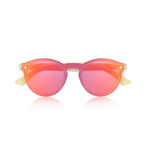 Earth Wood Tulum Polarisierte Sonnenbrille - Bambus/Rot