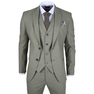 Herren Sage Tailor Fit 3-teiliges Leinen Sommer Hochzeitsanzug