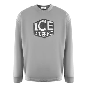 Ice Iceberg - Sweatshirt mit gewürfeltem Logo in Grau