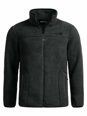 Arctic Seven Herren Sherpa Fleecejacke – Warme Outdoorjacke mit Zipper – Anthrazit