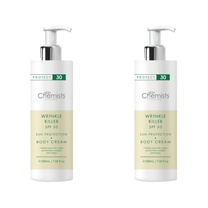 skinChemists Faltenkiller Sonnenschutzkörpercreme SPF 30 200ml x 2 Duo-Pack