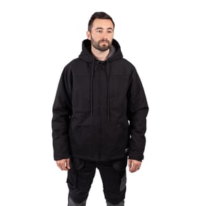 Caterpillar Kapuzen-Sherpa-Fleecejacke für Herren in Schwarz