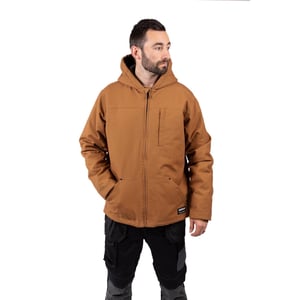 Caterpillar Kapuzen-Sherpa-Fleecejacke für Herren in Bronze
