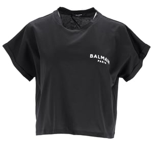 Balmain – Kurzes Top in Schwarz