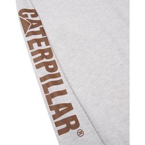 Caterpillar Markenbanner Langarm-Cotton-Herren T-Shirt in Creme
