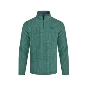 Weird Fish - "Newark" Fleece-Oberteil mit kurzem Reißverschluss für Herren (Blattgrün)