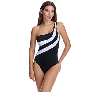 Asymmetrischer Badeanzug mit Cups W251611 Damen