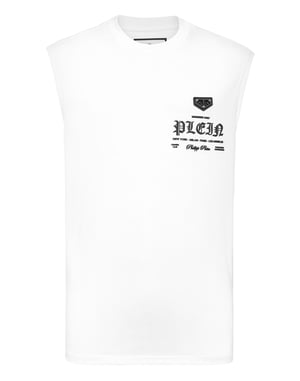 Ärmelloses T-Shirt mit Rundhalsausschnitt