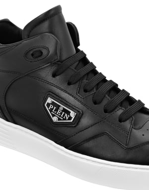 Mid-Top-Sneakers aus Nappaleder