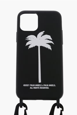 iPhone 11Pro-Hülle mit Palmen-Print in Schwarz