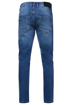 Royal Blue Used Jeans Hose "MELVIN" Slim Fit Cotton-Stretch