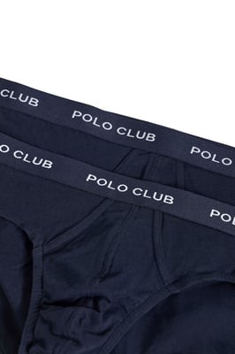Slips im Zweierpack marineblau mit Polo Club Logo-Detail