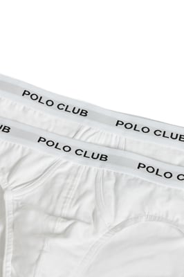 Slips im Zweierpack weiß mit Polo Club Logo-Detail